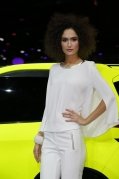2012 paris motor show brunette girl