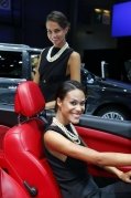 2012 paris motor show brunette girl